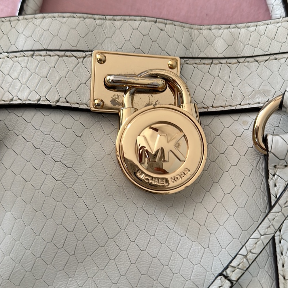 Michael Kors Hamilton White Python Bag - image 2